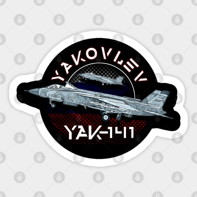 Yakolev YAK-141 Fighterjet Sticker by aeroloversclothing